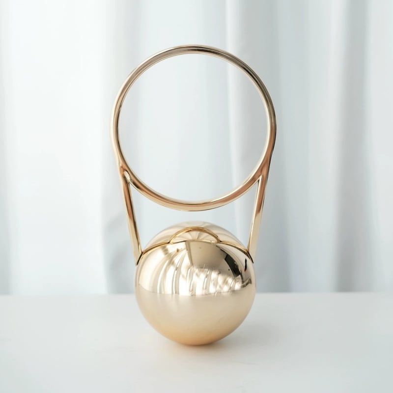 Večerná taška z PVC, kruhový tvar, magnetické zapínanie, podšívka z syntetickej kože, štýl Nový mesiac