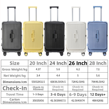 Paguz cestovná taška s predným otváraním, PC puzdro, kolieska Omni-Directional, TSA zámok s kódom, rozšíriteľná, hmotnosť 5 kg