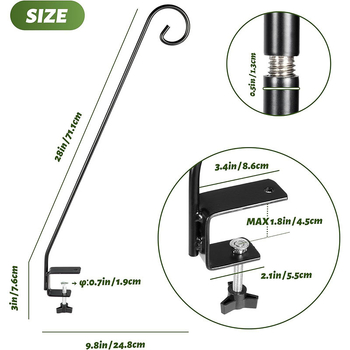 Стойка за хранилка за птици с въртяща се метална закачалка за растения — външна железна арт украса, модерен минимализъм