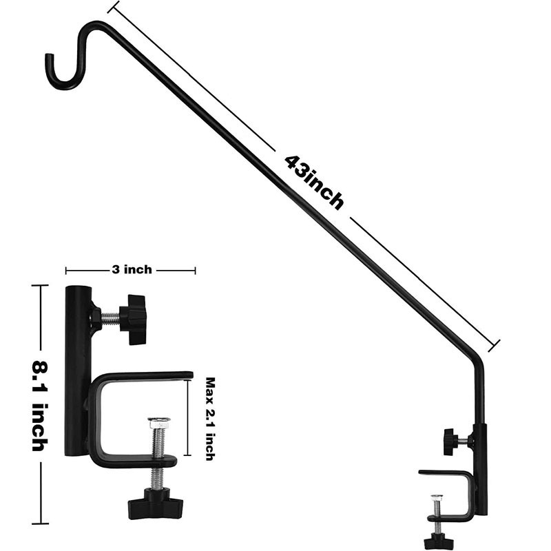 Стойка за хранилка за птици с въртяща се метална закачалка за растения — външна железна арт украса, модерен минимализъм