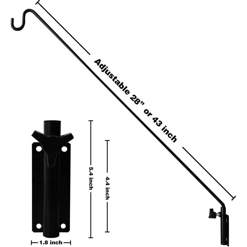 Стойка за хранилка за птици с въртяща се метална закачалка за растения — външна железна арт украса, модерен минимализъм