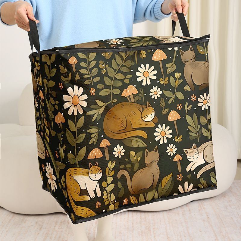 Голям капацитет преносна торба за съхранение — за дрехи и завивки, водоустойчива и влагозащитна, сгъваема, с ръкохватка