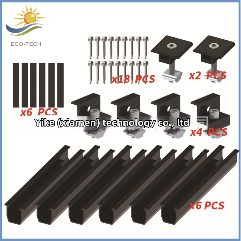 ECO-TECH súprava vodiacich líšt na strechu - U-tvar, tlak na okraj a bočný tlak, gumová podložka bez otvorov, extrúzia a rezanie, GB/T 6819 2015