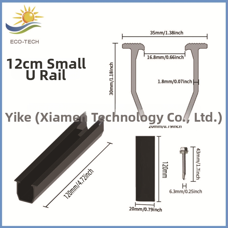 ECO-TECH súprava vodiacich líšt na strechu - U-tvar, tlak na okraj a bočný tlak, gumová podložka bez otvorov, extrúzia a rezanie, GB/T 6819 2015