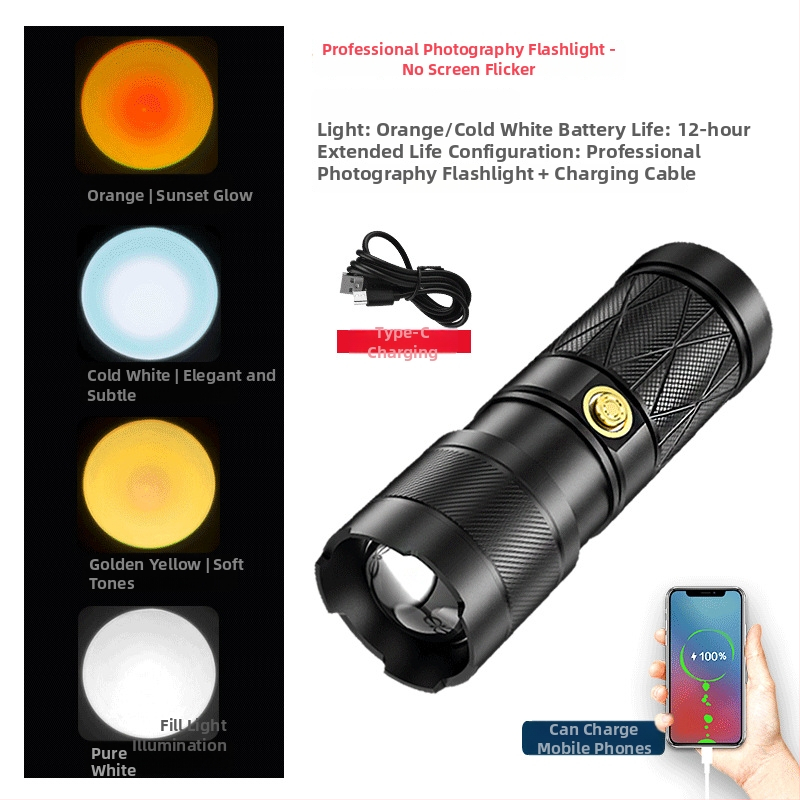 C7L mini užpildymo šviesa su RGB - reguliuojama portretams ir still life fotografijoms, nuotolinio valdymo, galia 150W+