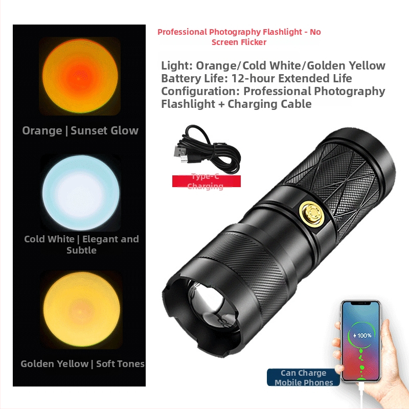 C7L mini užpildymo šviesa su RGB - reguliuojama portretams ir still life fotografijoms, nuotolinio valdymo, galia 150W+