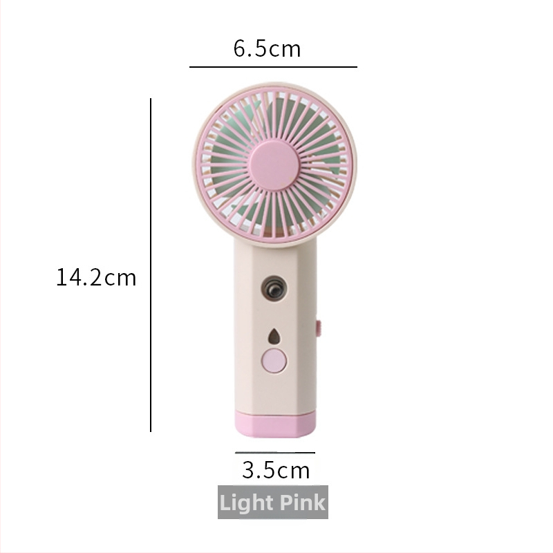 Prenosný USB zvlhčovač s rozprašovaním a malým ventilátorom – plast, Xiaojiao Shi značka, licencovaná súkromná značka, prispôsobenie spracovania, prenosný štýl, viacúčelový a tichý