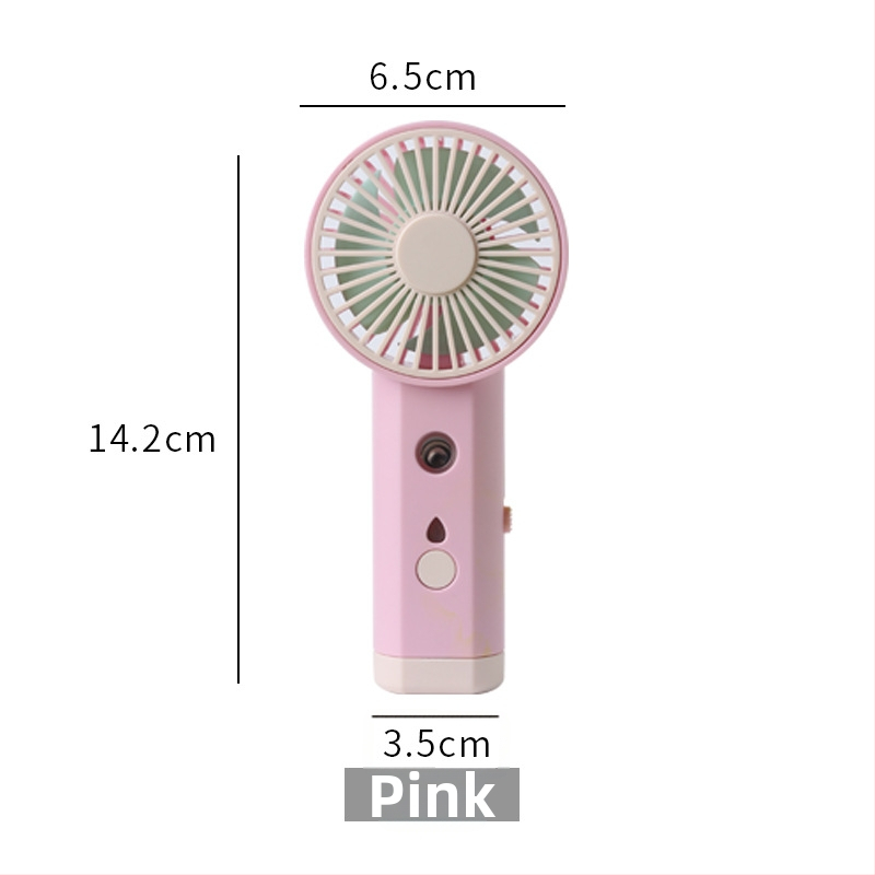 Prenosný USB zvlhčovač s rozprašovaním a malým ventilátorom – plast, Xiaojiao Shi značka, licencovaná súkromná značka, prispôsobenie spracovania, prenosný štýl, viacúčelový a tichý