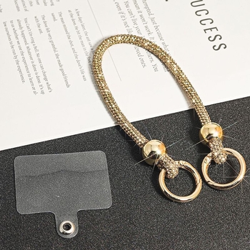 Mobilná šnúrka na telefón: kovová konštrukcia, ručne vyrábané, unisex dizajn, elastická bavlnená šnúrka, kovová pracka