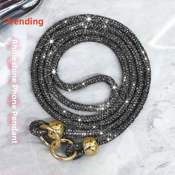 Mobilná šnúrka na telefón: kovová konštrukcia, ručne vyrábané, unisex dizajn, elastická bavlnená šnúrka, kovová pracka