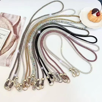 Mobilná šnúrka na telefón: kovová konštrukcia, ručne vyrábané, unisex dizajn, elastická bavlnená šnúrka, kovová pracka