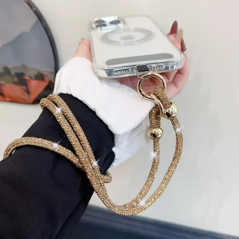 Mobilná šnúrka na telefón: kovová konštrukcia, ručne vyrábané, unisex dizajn, elastická bavlnená šnúrka, kovová pracka