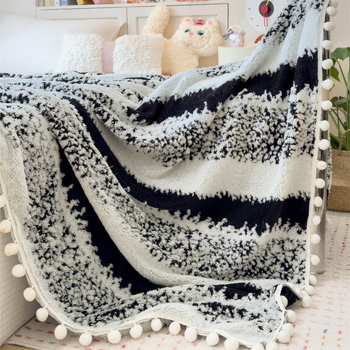 Prikrývka z mliekového fleecu s aniónovým džakardom, vzor oblačného a hviezdneho snového dizajnu, 500–800 g, pre všetky ročné obdobia, prispôsobenie k dispozícii