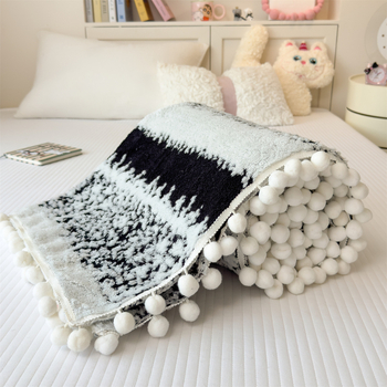 Prikrývka z mliekového fleecu s aniónovým džakardom, vzor oblačného a hviezdneho snového dizajnu, 500–800 g, pre všetky ročné obdobia, prispôsobenie k dispozícii