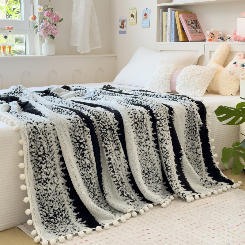 Prikrývka z mliekového fleecu s aniónovým džakardom, vzor oblačného a hviezdneho snového dizajnu, 500–800 g, pre všetky ročné obdobia, prispôsobenie k dispozícii