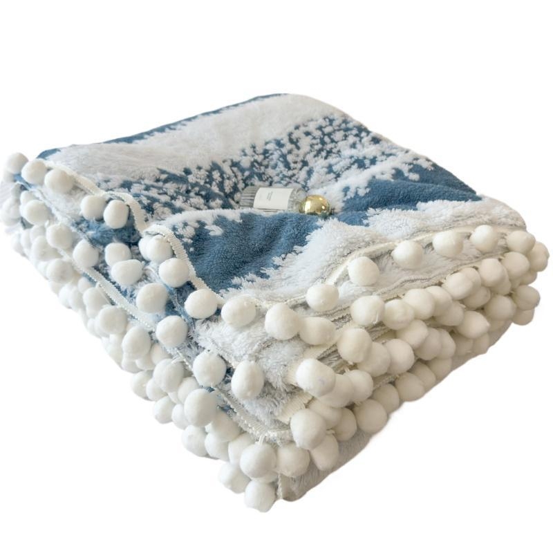 Prikrývka z mliekového fleecu s aniónovým džakardom, vzor oblačného a hviezdneho snového dizajnu, 500–800 g, pre všetky ročné obdobia, prispôsobenie k dispozícii