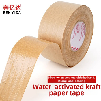 Páska z kraftového papiera, vláknitá nosná vrstva, vodou viazané lepidlo, proti manipulácii, na uzatváranie krabíc, tlačené krytie a montáž — Značka Yida