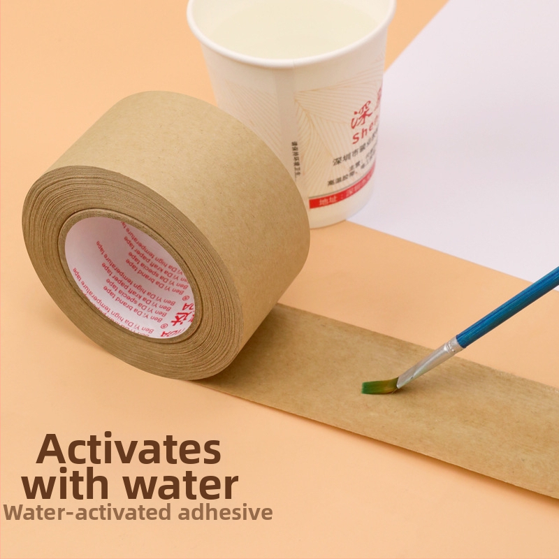 Páska z kraftového papiera, vláknitá nosná vrstva, vodou viazané lepidlo, proti manipulácii, na uzatváranie krabíc, tlačené krytie a montáž — Značka Yida