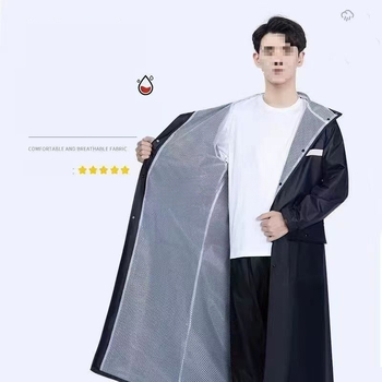 Dlhý, celoplošný pánsky pršiplášť, jednodielny strih, vhodný pre dospelých vodičov elektrických bicyklov a motocyklov.