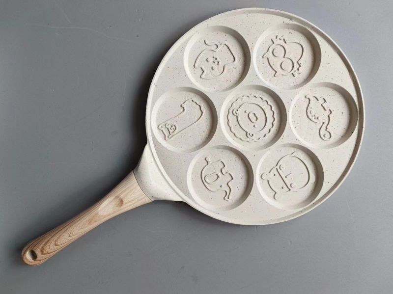 Тиган за омлети, алуминиев сплав, незалепващо покритие, едно дъно, съвместим с универсални котлони — Hongning