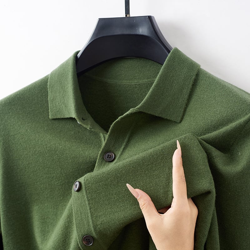 Meeste 100% villane kardigan Turn-Down kraeaga, korralik lõige, keskmise pikkusega, pikkade varrukatega