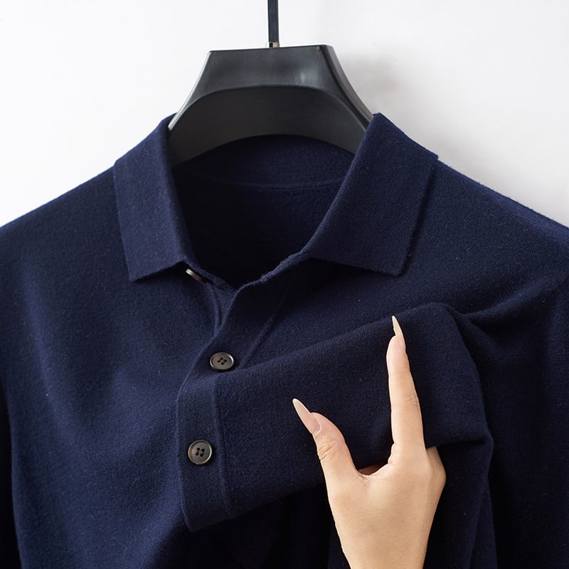 Meeste 100% villane kardigan Turn-Down kraeaga, korralik lõige, keskmise pikkusega, pikkade varrukatega