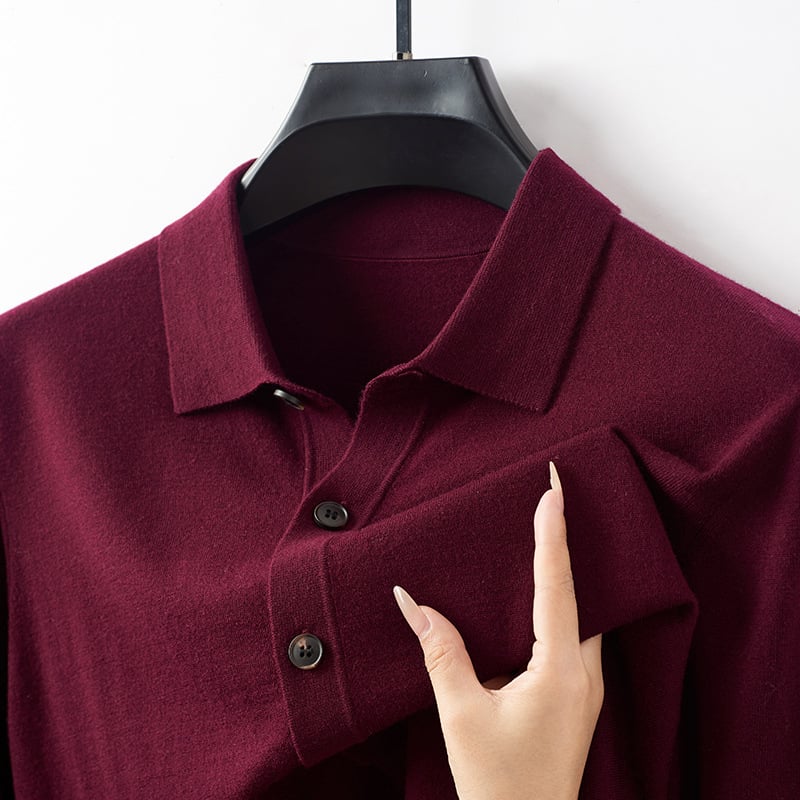 Meeste 100% villane kardigan Turn-Down kraeaga, korralik lõige, keskmise pikkusega, pikkade varrukatega