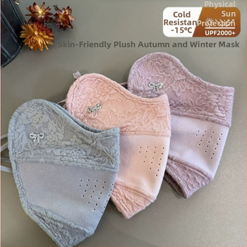 Teplá maska na tvár, zmes polyesteru a bavlny, ušné slučky, prachová ochrana, potlač loga