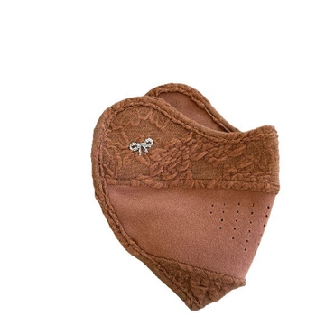 Mască de față caldă, din amestec poliester-bumbac, cu bucle pentru urechi, protecție împotriva prafului, imprimare logo