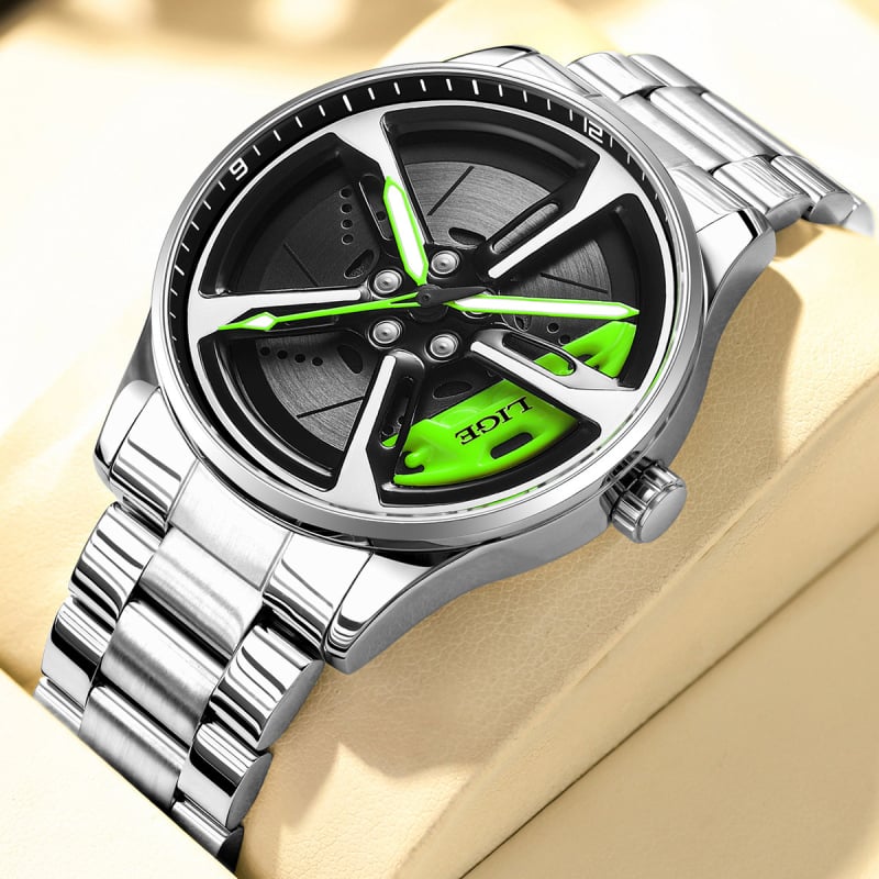 Pánske quartz hodinky s okrúhlym ciferníkom 43 mm, náramok z nehrdzavejúcej ocele, vodotesnosť 30 m, spona motýľová s dvojitým stlačením