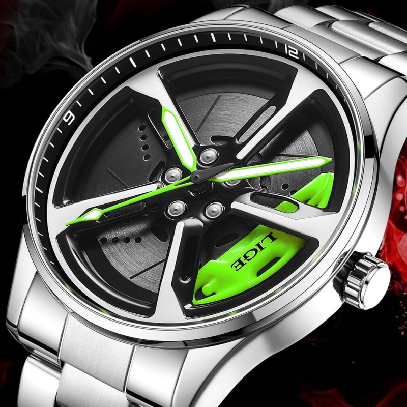 Pánske quartz hodinky s okrúhlym ciferníkom 43 mm, náramok z nehrdzavejúcej ocele, vodotesnosť 30 m, spona motýľová s dvojitým stlačením