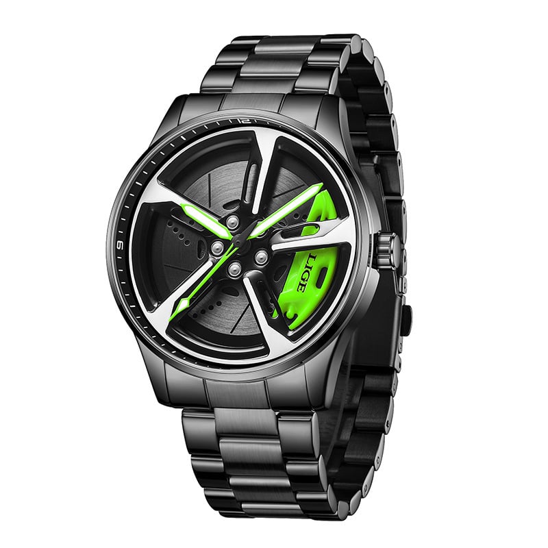 Pánske quartz hodinky s okrúhlym ciferníkom 43 mm, náramok z nehrdzavejúcej ocele, vodotesnosť 30 m, spona motýľová s dvojitým stlačením