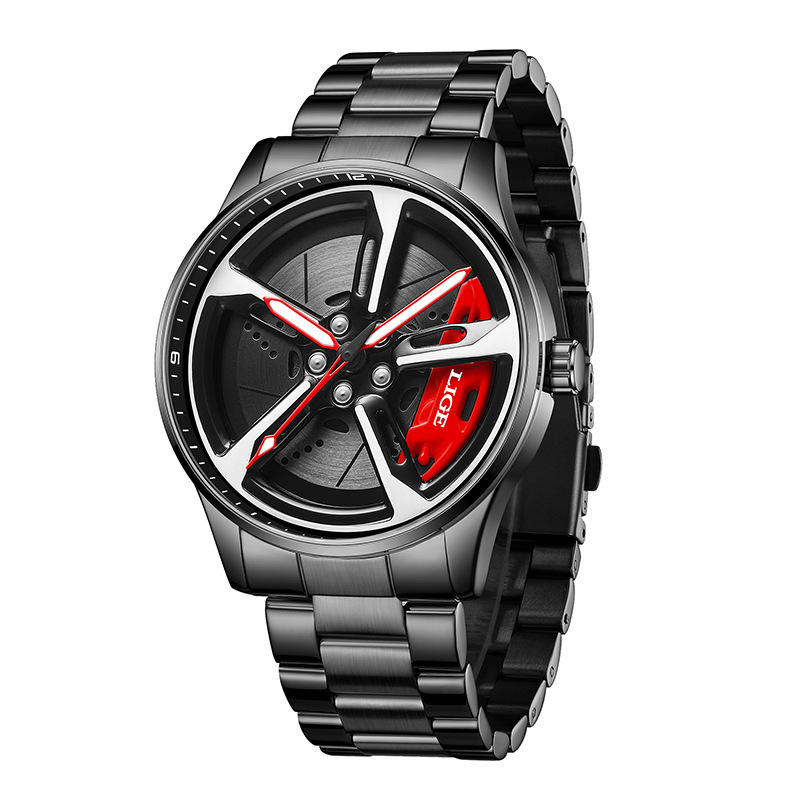 Pánske quartz hodinky s okrúhlym ciferníkom 43 mm, náramok z nehrdzavejúcej ocele, vodotesnosť 30 m, spona motýľová s dvojitým stlačením