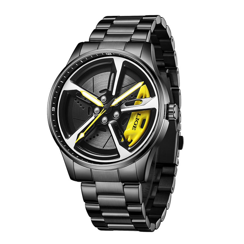 Pánske quartz hodinky s okrúhlym ciferníkom 43 mm, náramok z nehrdzavejúcej ocele, vodotesnosť 30 m, spona motýľová s dvojitým stlačením