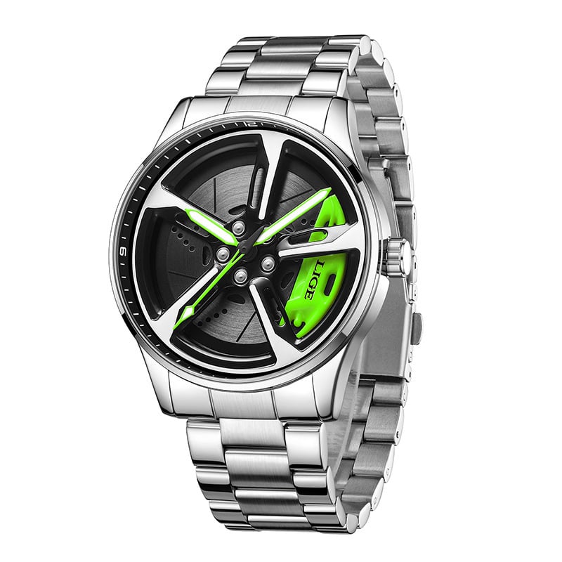 Pánske quartz hodinky s okrúhlym ciferníkom 43 mm, náramok z nehrdzavejúcej ocele, vodotesnosť 30 m, spona motýľová s dvojitým stlačením