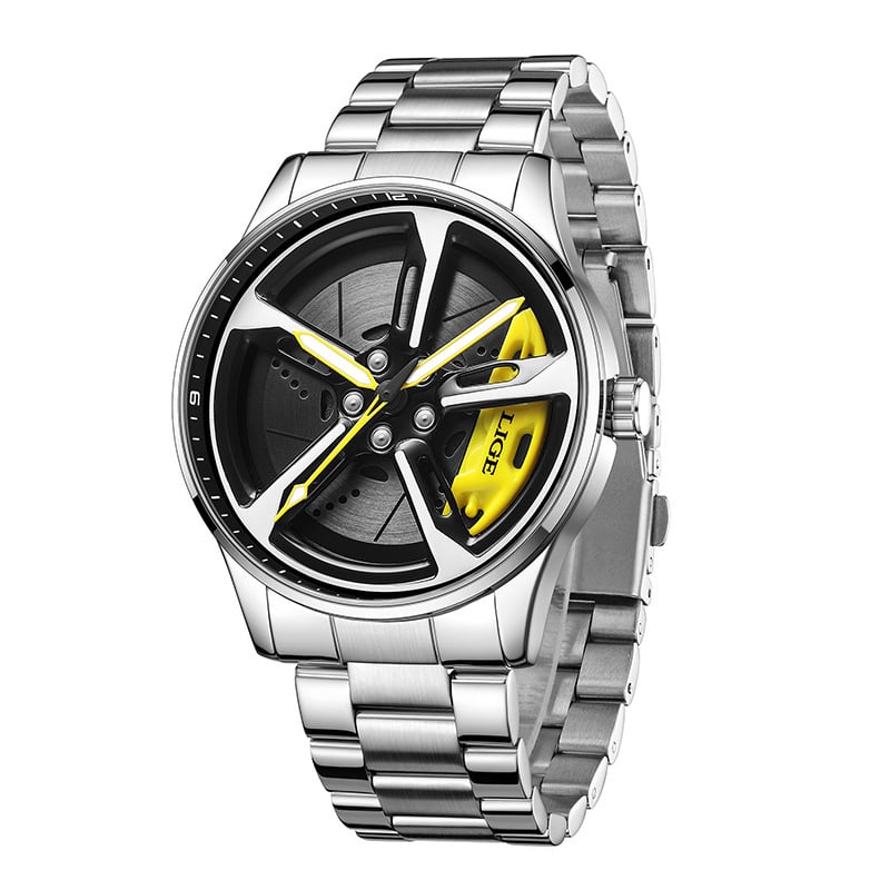 Pánske quartz hodinky s okrúhlym ciferníkom 43 mm, náramok z nehrdzavejúcej ocele, vodotesnosť 30 m, spona motýľová s dvojitým stlačením