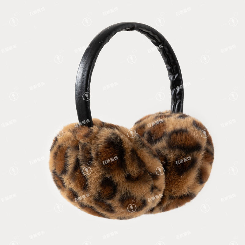 Leopardo odos ausų šildytuvai, žiemai šiluma, unisex, lauko naudojimui