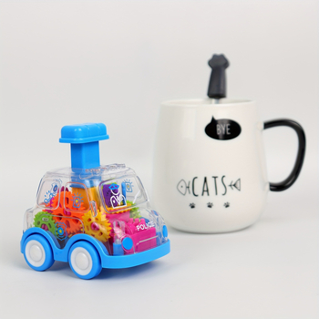 Детска дърпач кола с инерционен механизъм за отскок, животински дизайн, велурен плат и пълнеж от пяна, за деца 0–3 години