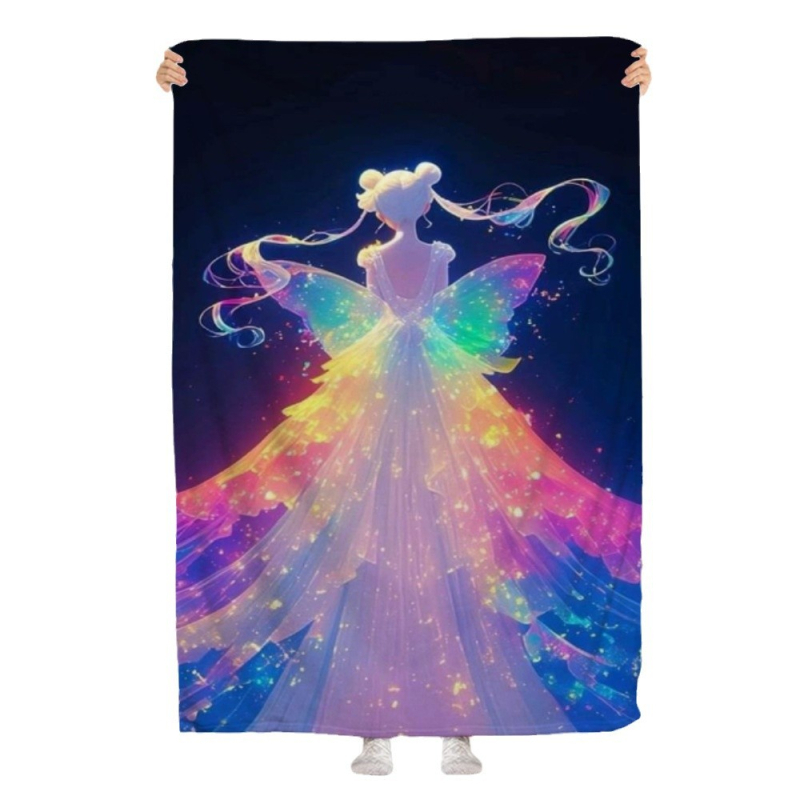 Фланелено одеяло с карикатурен принт, удебелено, 500–800 г, за всички сезони