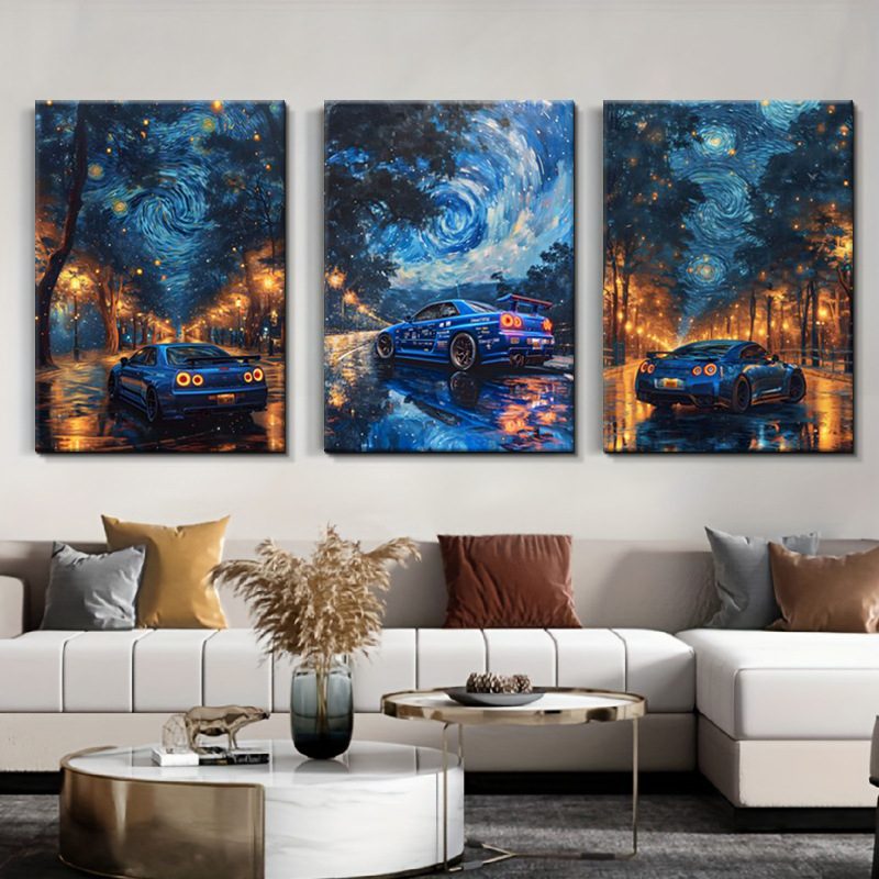 Абстрактна картина за стена – без рамка, маслена картина върху платно, модерен минимализъм, подходяща за всекидневна, спалня и кабинет