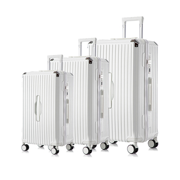Cestovný set kufrov ABS+PC, veľký objem, tri kusy, kolieska s omnidirekčným pohonom, zapínanie na zips