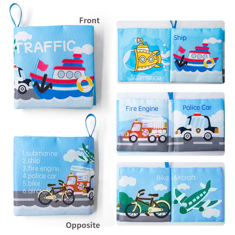 HDX Carte de pluș educativă pentru sugari 0–3 ani, dezvoltă vederea, prinderea, simțurile, coordonarea mână-ochi și auzul