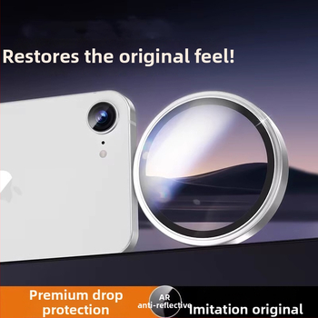 Film na ochranu objektívu fotoaparátu pre iPhone 16e – tvrdené sklo, rám s plnou ochranou, HD jasnosť, ochrana proti pádom