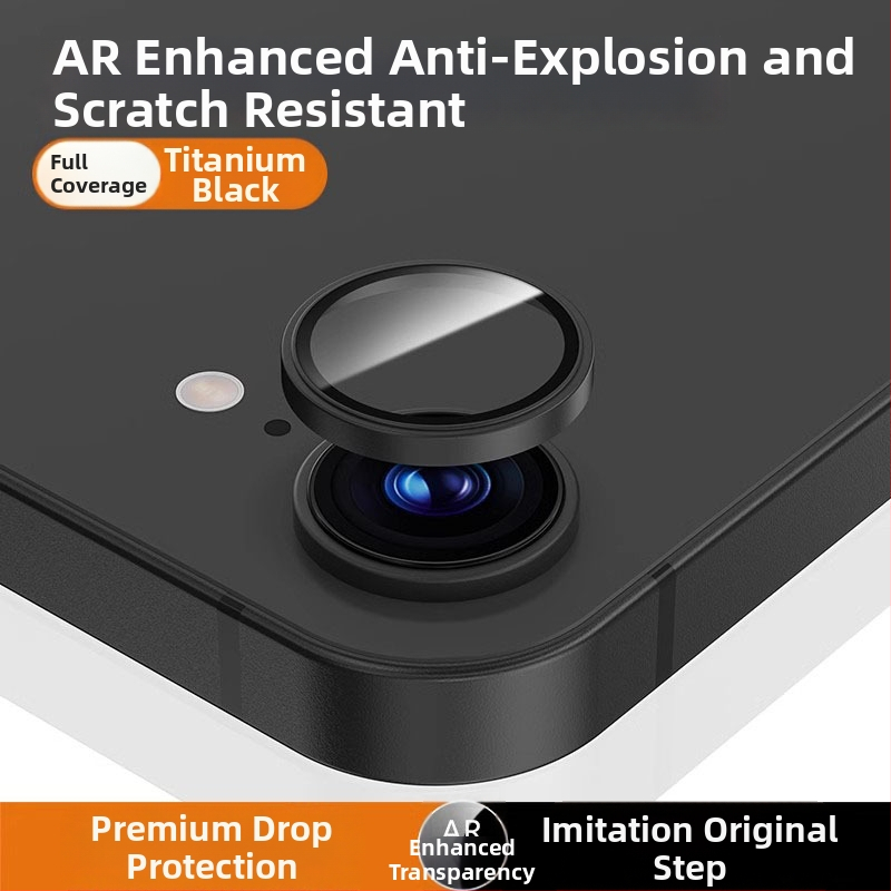 Film na ochranu objektívu fotoaparátu pre iPhone 16e – tvrdené sklo, rám s plnou ochranou, HD jasnosť, ochrana proti pádom