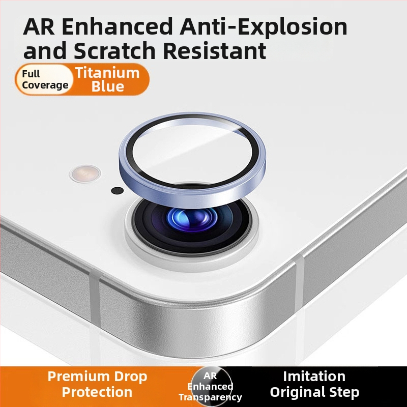 Film na ochranu objektívu fotoaparátu pre iPhone 16e – tvrdené sklo, rám s plnou ochranou, HD jasnosť, ochrana proti pádom