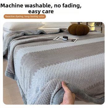 Одеяло от млечен велур, Скандинавски стил, полиестер, под 300 г, за всички сезони