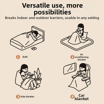 Одеяло от млечен велур, Скандинавски стил, полиестер, под 300 г, за всички сезони