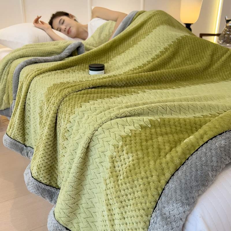 Одеяло от млечен велур, Скандинавски стил, полиестер, под 300 г, за всички сезони