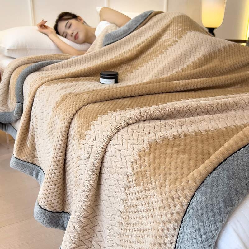 Одеяло от млечен велур, Скандинавски стил, полиестер, под 300 г, за всички сезони