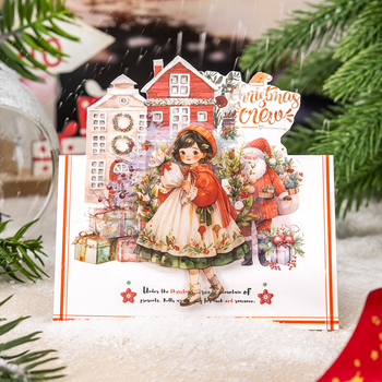 Tomato Sauce Girl PVC transferná nálepka s vianočnou tematikou pre plánovače — Materiál PVC, Štýl: Vianočný, Technika: Tlač